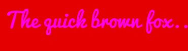 Image with Font Color FF00EC and Background Color E50000